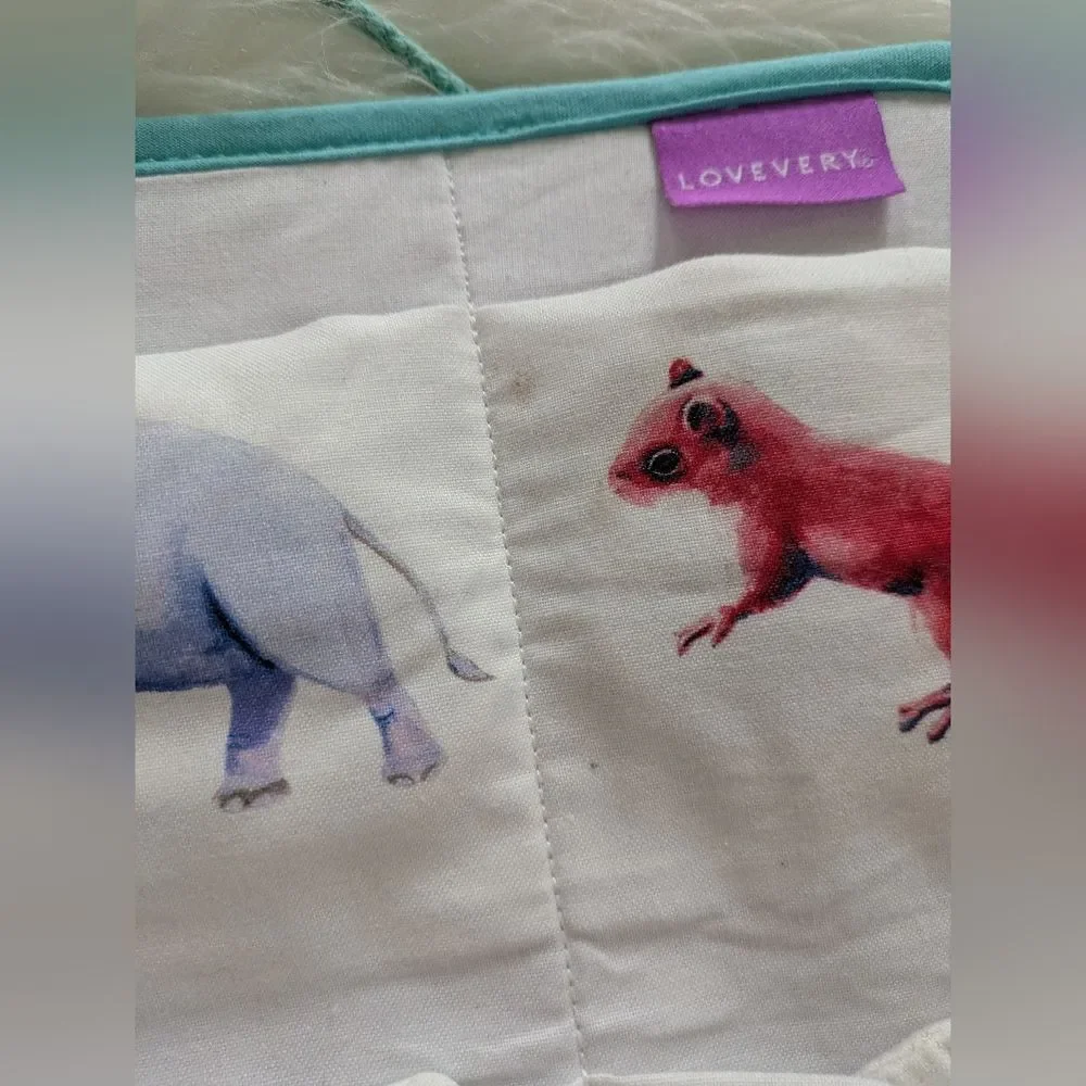 Lovevery Realist Play Kit 19-21Mo Quilted Critter Pockets Animals Cotton Hanger